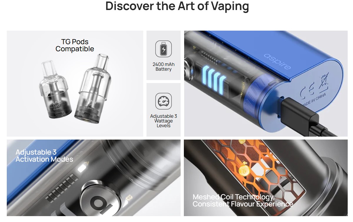 Cyber GT Pod Kit 2400mAh 2ml - Aspire | Atmology The Vaping Shops - Ηλεκτρονικό τσιγάρο